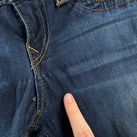 True Religion Jeans 32 (30x29) Casey USA Made Skinny Straight Stretch Blue Denim - Picture 12 of 16